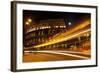 Colosseum Modern Street Abstract Night Moon Time Lapse, Rome, Italy Built by Vespacian-William Perry-Framed Photographic Print