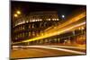 Colosseum Modern Street Abstract Night Moon Time Lapse, Rome, Italy Built by Vespacian-William Perry-Mounted Photographic Print