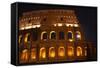 Colosseum Moon in the Window Close-Up Details, Rome, Italy Built by Vespacian-William Perry-Framed Stretched Canvas