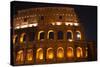 Colosseum Moon in the Window Close-Up Details, Rome, Italy Built by Vespacian-William Perry-Stretched Canvas