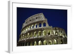 Colosseum or Flavian Amphitheatre at Night-null-Framed Photographic Print