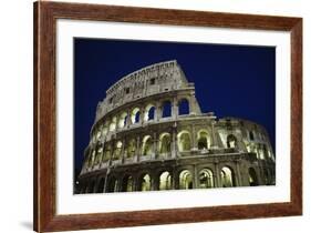 Colosseum or Flavian Amphitheatre at Night-null-Framed Photographic Print