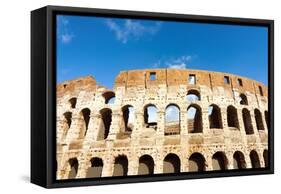 Colosseum or Flavian Amphitheatre, Rome, Latium, Italy, Europe-Nico Tondini-Framed Stretched Canvas