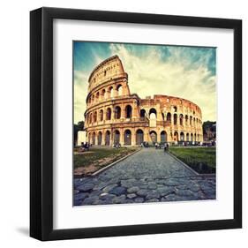 Colosseum Ruins Rome Italy-null-Framed Art Print