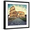 Colosseum Ruins Rome Italy-null-Framed Art Print