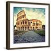 Colosseum Ruins Rome Italy-null-Framed Art Print