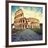 Colosseum Ruins Rome Italy-null-Framed Art Print