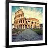 Colosseum Ruins Rome Italy-null-Framed Art Print