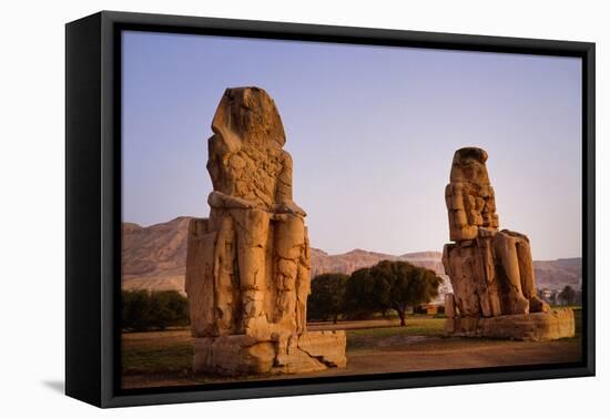 Colossi Of Memnon In Egypt-Charles Bowman-Framed Stretched Canvas