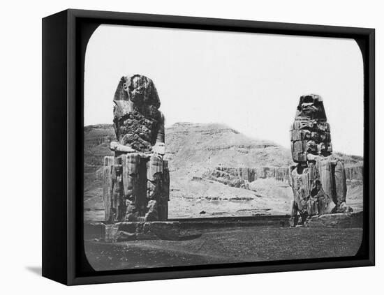 Colossi of Memnon, Luxor (Thebe), Egypt, C1890-Newton & Co-Framed Stretched Canvas