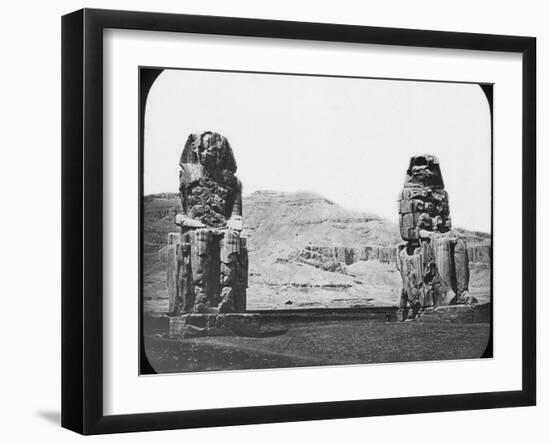 Colossi of Memnon, Luxor (Thebe), Egypt, C1890-Newton & Co-Framed Photographic Print