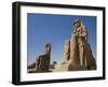 Colossi of Memnon Stand at Entrance to the Ancient Theban Necropolis on West Bank of Nile at Luxor-Julian Love-Framed Photographic Print