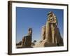 Colossi of Memnon Stand at Entrance to the Ancient Theban Necropolis on West Bank of Nile at Luxor-Julian Love-Framed Photographic Print