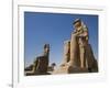 Colossi of Memnon Stand at Entrance to the Ancient Theban Necropolis on West Bank of Nile at Luxor-Julian Love-Framed Photographic Print