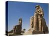 Colossi of Memnon Stand at Entrance to the Ancient Theban Necropolis on West Bank of Nile at Luxor-Julian Love-Stretched Canvas