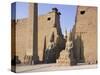 Colossi of Rameses II, Luxor Temple, Luxor, Unesco World Heritage Site, Thebes, Egypt-Peter Scholey-Stretched Canvas