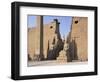 Colossi of Rameses II, Luxor Temple, Luxor, Unesco World Heritage Site, Thebes, Egypt-Peter Scholey-Framed Photographic Print