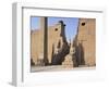 Colossi of Rameses II, Luxor Temple, Luxor, Unesco World Heritage Site, Thebes, Egypt-Peter Scholey-Framed Photographic Print