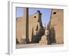 Colossi of Rameses II, Luxor Temple, Luxor, Unesco World Heritage Site, Thebes, Egypt-Peter Scholey-Framed Photographic Print