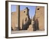 Colossi of Rameses II, Luxor Temple, Luxor, Unesco World Heritage Site, Thebes, Egypt-Peter Scholey-Framed Photographic Print