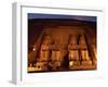 Colossi of Ramses II, Floodlit, Great Temple of Ramses II, Abu Simbel, Egypt-Strachan James-Framed Premium Photographic Print