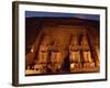 Colossi of Ramses II, Floodlit, Great Temple of Ramses II, Abu Simbel, Egypt-Strachan James-Framed Photographic Print