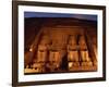 Colossi of Ramses II, Floodlit, Great Temple of Ramses II, Abu Simbel, Egypt-Strachan James-Framed Photographic Print