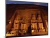 Colossi of Ramses II, Floodlit, Great Temple of Ramses II, Abu Simbel, Egypt-Strachan James-Mounted Photographic Print