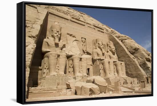 Colossi of Ramses Ii, Sun Temple, Abu Simbel, Egypt, North Africa, Africa-Richard Maschmeyer-Framed Stretched Canvas