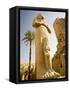 Colossus of Ramses Ii and a Favorite Daughter in Karnak Temple, Luxor, Egypt-Dave Bartruff-Framed Stretched Canvas