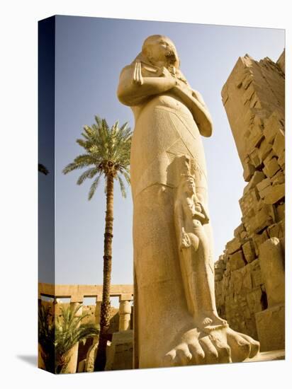 Colossus of Ramses Ii and a Favorite Daughter in Karnak Temple, Luxor, Egypt-Dave Bartruff-Stretched Canvas