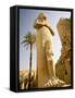 Colossus of Ramses Ii and a Favorite Daughter in Karnak Temple, Luxor, Egypt-Dave Bartruff-Framed Stretched Canvas