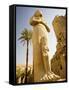 Colossus of Ramses Ii and a Favorite Daughter in Karnak Temple, Luxor, Egypt-Dave Bartruff-Framed Stretched Canvas
