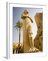 Colossus of Ramses Ii and a Favorite Daughter in Karnak Temple, Luxor, Egypt-Dave Bartruff-Framed Photographic Print