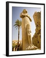 Colossus of Ramses Ii and a Favorite Daughter in Karnak Temple, Luxor, Egypt-Dave Bartruff-Framed Photographic Print