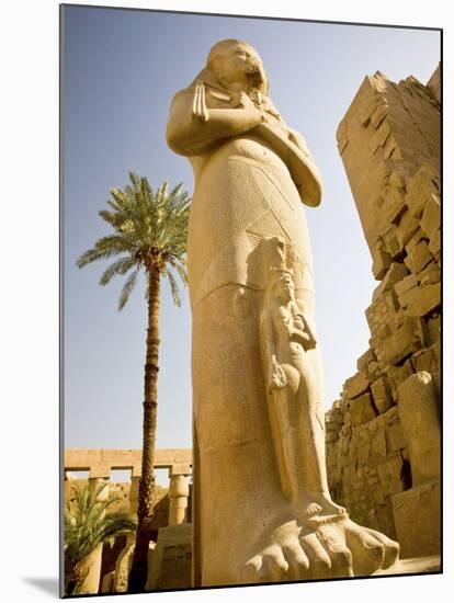 Colossus of Ramses Ii and a Favorite Daughter in Karnak Temple, Luxor, Egypt-Dave Bartruff-Mounted Photographic Print