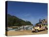Colouful Jeepney Loading Up at Fishing Harbour, Sabang Town, Palawan, Philippines, Southeast Asia-Kober Christian-Stretched Canvas