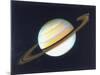 Colour-Enhanced View of Saturn, 1980-null-Mounted Premium Giclee Print