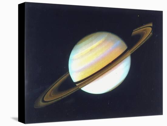 Colour-Enhanced View of Saturn, 1980-null-Stretched Canvas