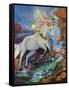 Colour-Fall Unicorn-Sue Clyne-Framed Stretched Canvas