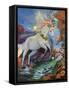 Colour-Fall Unicorn-Sue Clyne-Framed Stretched Canvas