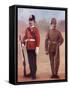 Colour-Sergeant of the West Yorkshire Regiment, Left, and a Sergeant of the Yorkshire Regiment-Louis Creswicke-Framed Stretched Canvas