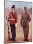 Colour-Sergeant of the West Yorkshire Regiment, Left, and a Sergeant of the Yorkshire Regiment-Louis Creswicke-Mounted Giclee Print