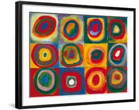 Colour Study - Squares And Concentric Circles-Wassily Kandinsky-Framed Art Print