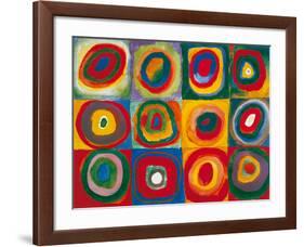 Colour Study - Squares And Concentric Circles-Wassily Kandinsky-Framed Art Print