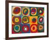 Colour Study - Squares And Concentric Circles-Wassily Kandinsky-Framed Art Print