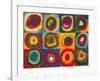 Colour Study - Squares And Concentric Circles-Wassily Kandinsky-Framed Art Print