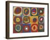 Colour Study - Squares And Concentric Circles-Wassily Kandinsky-Framed Giclee Print