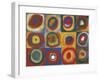 Colour Study - Squares And Concentric Circles-Wassily Kandinsky-Framed Giclee Print