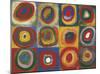Colour Study - Squares And Concentric Circles-Wassily Kandinsky-Mounted Giclee Print